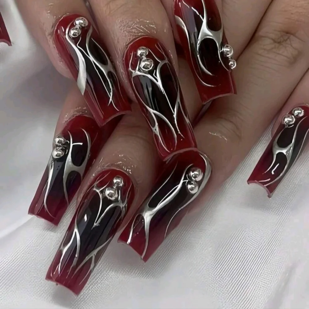 24 PIECE NAIL PRESS ON NAIL SET FAKE NAILS - Picture 2 of 3